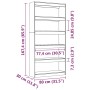 Estantería/divisor de espacios madera pino gris 80x30x167,4 cm de vidaXL, Librerías y estanterías - Ref: Foro24-808200, Preci...