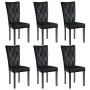 Silla de comedor 6 unidades terciopelo negro en Sillas de comedor | Comprar online en Foru.es