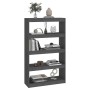 Estantería/divisor de espacios madera pino gris 80x30x135,5 cm de vidaXL, Librerías y estanterías - Ref: Foro24-808195, Preci...
