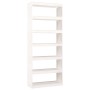 Estantería/divisor espacios madera pino blanco 80x30x199,5 cm de vidaXL, Librerías y estanterías - Ref: Foro24-808204, Precio...