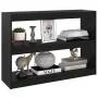 Estantería/divisor de espacios madera pino negro 100x30x71,5 cm de vidaXL, Librerías y estanterías - Ref: Foro24-808212, Prec...