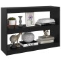Estantería/divisor de espacios madera pino negro 100x30x71,5 cm de vidaXL, Librerías y estanterías - Ref: Foro24-808212, Prec...