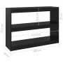 Estantería/divisor de espacios madera pino negro 100x30x71,5 cm de vidaXL, Librerías y estanterías - Ref: Foro24-808212, Prec...