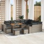 Juego de Sofás de Jardín  de 13 Piezas con Cojines Gris Ratán, Juego de Comedor de Jardín  de 4 Piezas con Cojines Gris Ratán | Foro24.es | Tu tienda online para hogar, jardín y más Foro24.es