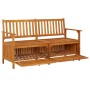 Banco de almacenaje madera maciza de acacia 148 cm de vidaXL, Bancos de jardín - Ref: Foro24-316743, Precio: 198,16 €, Descue...