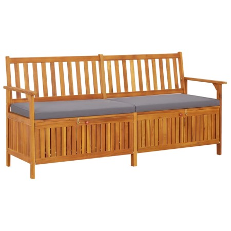 Banco de almacenaje con cojín madera maciza de acacia 170 cm de vidaXL, Bancos de jardín - Ref: Foro24-316741, Precio: 334,07...