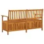 Banco de almacenaje madera maciza de acacia 148 cm de vidaXL, Bancos de jardín - Ref: Foro24-316743, Precio: 204,48 €, Descue...