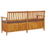 Banco de almacenaje con cojín madera maciza de acacia 170 cm de vidaXL, Bancos de jardín - Ref: Foro24-316741, Precio: 334,07...
