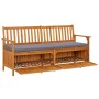 Banco de almacenaje con cojín madera maciza de acacia 170 cm de vidaXL, Bancos de jardín - Ref: Foro24-316741, Precio: 334,07...