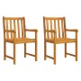 Sillas de jardín 2 unidades madera maciza de acacia de vidaXL, Sillas de jardín - Ref: Foro24-316609, Precio: 189,32 €, Descu...