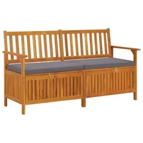Aufbewahrungsbank mit Kissen Akazienholz massiv 148 cm von vidaXL, Gartenbänke - Ref: Foro24-316740, Preis: 273,15 €, Rabatt: %