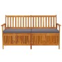 Banco de almacenaje con cojín madera maciza de acacia 148 cm de vidaXL, Bancos de jardín - Ref: Foro24-316740, Precio: 284,79...