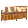 Banco de almacenaje con cojín madera maciza de acacia 148 cm de vidaXL, Bancos de jardín - Ref: Foro24-316740, Precio: 284,79...