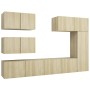 Set de muebles salón TV 6 pzas madera ingeniería roble Sonoma de vidaXL, Muebles TV - Ref: Foro24-3079030, Precio: 230,65 €, ...