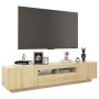 Armario TV con luces LED color roble Sonoma 180x35x40 cm de vidaXL, Muebles TV - Ref: Foro24-3081900, Precio: 114,47 €, Descu...