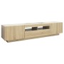 Armario TV con luces LED color roble Sonoma 180x35x40 cm de vidaXL, Muebles TV - Ref: Foro24-3081900, Precio: 114,47 €, Descu...