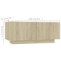 Armario TV con luces LED color roble Sonoma 180x35x40 cm de vidaXL, Muebles TV - Ref: Foro24-3081900, Precio: 114,47 €, Descu...