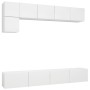 Set de muebles de salón TV 5 piezas madera de ingeniería blanco de vidaXL, Muebles TV - Ref: Foro24-3078694, Precio: 222,26 €...