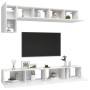 Set de muebles de salón TV 5 piezas madera de ingeniería blanco de vidaXL, Muebles TV - Ref: Foro24-3078694, Precio: 222,26 €...