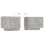 Mueble para TV con luces LED gris hormigón 200x35x40 cm de vidaXL, Muebles TV - Ref: Foro24-3081910, Precio: 132,71 €, Descue...