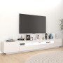 Mueble para TV con luces LED blanco brillante 260x35x40 cm de vidaXL, Muebles TV - Ref: Foro24-3081921, Precio: 231,19 €, Des...