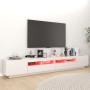 Mueble para TV con luces LED blanco brillante 260x35x40 cm de vidaXL, Muebles TV - Ref: Foro24-3081921, Precio: 231,19 €, Des...