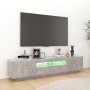 Mueble para TV con luces LED gris hormigón 180x35x40 cm de vidaXL, Muebles TV - Ref: Foro24-3081901, Precio: 115,94 €, Descue...
