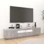 Mueble para TV con luces LED gris hormigón 180x35x40 cm de vidaXL, Muebles TV - Ref: Foro24-3081901, Precio: 115,94 €, Descue...