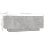 Mueble para TV con luces LED gris hormigón 180x35x40 cm de vidaXL, Muebles TV - Ref: Foro24-3081901, Precio: 115,94 €, Descue...