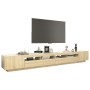 Armario TV con luces LED color roble Sonoma 300x35x40 cm de vidaXL, Muebles TV - Ref: Foro24-3081927, Precio: 188,97 €, Descu...