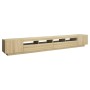 Armario TV con luces LED color roble Sonoma 300x35x40 cm de vidaXL, Muebles TV - Ref: Foro24-3081927, Precio: 188,97 €, Descu...