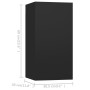 Set de muebles de salón TV 6 pzas madera de ingeniería negro de vidaXL, Muebles TV - Ref: Foro24-3078835, Precio: 246,15 €, D...