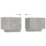 Mueble para TV con luces LED gris hormigón 300x35x40 cm de vidaXL, Muebles TV - Ref: Foro24-3081928, Precio: 222,05 €, Descue...