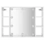 Mueble con espejo y LED blanco brillante 76x15x55 cm de vidaXL, Tocadores de baño - Ref: Foro24-808861, Precio: 64,24 €, Desc...