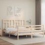 Estructura de cama con cabecero madera maciza 160x200 cm de vidaXL, Camas y somieres - Ref: Foro24-3194971, Precio: 140,48 €,...