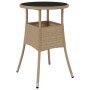 Set comedor jardín 5 pzas cojines ratán sintético vidrio beige en Conjuntos de jardín | Comprar online en Foru.es