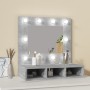 Mueble con espejo y luces LED gris hormigón 60x31,5x62 cm de vidaXL, Tocadores de baño - Ref: Foro24-808886, Precio: 51,92 €,...