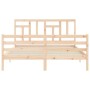 Estructura de cama con cabecero madera maciza 160x200 cm de vidaXL, Camas y somieres - Ref: Foro24-3194971, Precio: 140,48 €,...