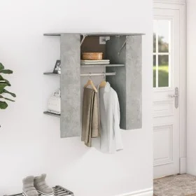 Mueble recibidor madera ingeniería gris hormigón 97,5x37x99 cm de vidaXL, Taquillas y armarios de almacenamiento - Ref: Foro2...