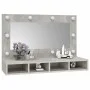 Mueble con espejo y luces LED gris hormigón 90x31,5x62 cm de vidaXL, Tocadores de baño - Ref: Foro24-808895, Precio: 61,47 €,...