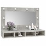 Mueble con espejo y luces LED gris hormigón 90x31,5x62 cm de vidaXL, Tocadores de baño - Ref: Foro24-808895, Precio: 62,23 €,...