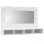 Mueble con espejo y luces LED blanco 90x31,5x62 cm de vidaXL, Tocadores de baño - Ref: Foro24-808891, Precio: 61,24 €, Descue...