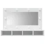 Mueble con espejo y luces LED blanco 90x31,5x62 cm de vidaXL, Tocadores de baño - Ref: Foro24-808891, Precio: 61,24 €, Descue...