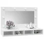 Mueble con espejo y luces LED blanco 90x31,5x62 cm de vidaXL, Tocadores de baño - Ref: Foro24-808891, Precio: 61,24 €, Descue...
