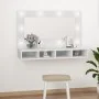 Mueble con espejo y luces LED blanco 90x31,5x62 cm de vidaXL, Tocadores de baño - Ref: Foro24-808891, Precio: 61,24 €, Descue...