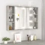 Concrete gray furniture with mirror and LED lights 76x15x55 cm by vidaXL, bathroom vanities - Ref: Foro24-808859, Price: 53,6...
