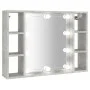 Concrete gray furniture with mirror and LED lights 76x15x55 cm by vidaXL, bathroom vanities - Ref: Foro24-808859, Price: 53,6...