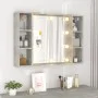 Concrete gray furniture with mirror and LED lights 76x15x55 cm by vidaXL, bathroom vanities - Ref: Foro24-808859, Price: 53,6...