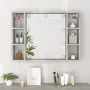 Mueble con espejo y luces LED gris hormigón 76x15x55 cm de vidaXL, Tocadores de baño - Ref: Foro24-808859, Precio: 53,66 €, D...