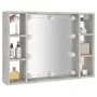 Concrete gray furniture with mirror and LED lights 76x15x55 cm by vidaXL, bathroom vanities - Ref: Foro24-808859, Price: 53,6...
